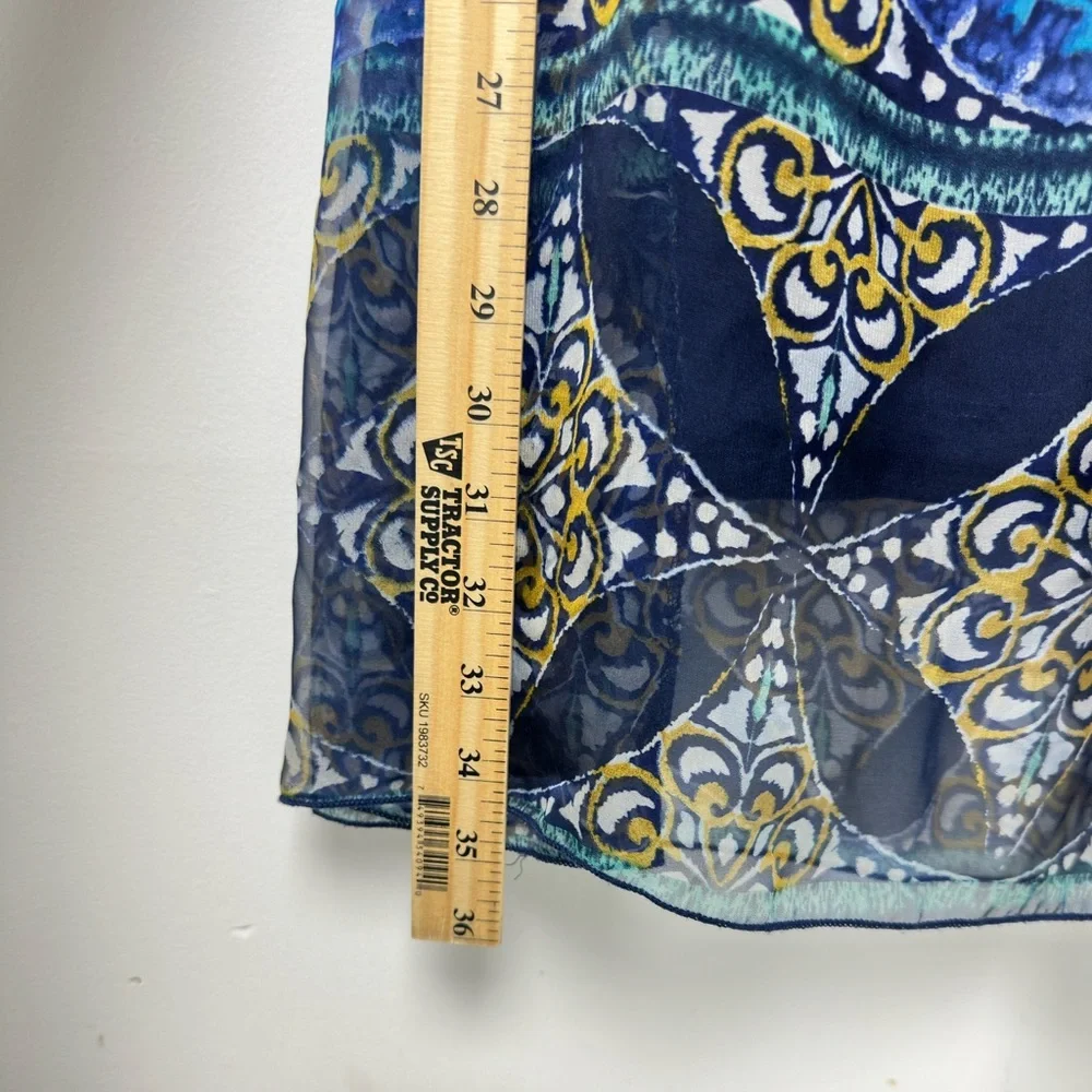 Urban Mangoz Blue Women’s‎ size L Bohemian Patterned Tunic Dress (D11)